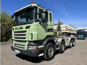Scania R 480 8x4 HYVA Abroller Intarder blattgef. - Крюковой мультилифт