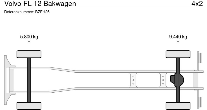 Грузовик с закрытым кузовом Volvo FL 12 Bakwagen: фото 14