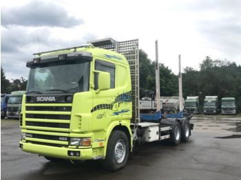 Scania 144G-460 6x4 / Schemel Rungen / Klima  - Лесной прицеп