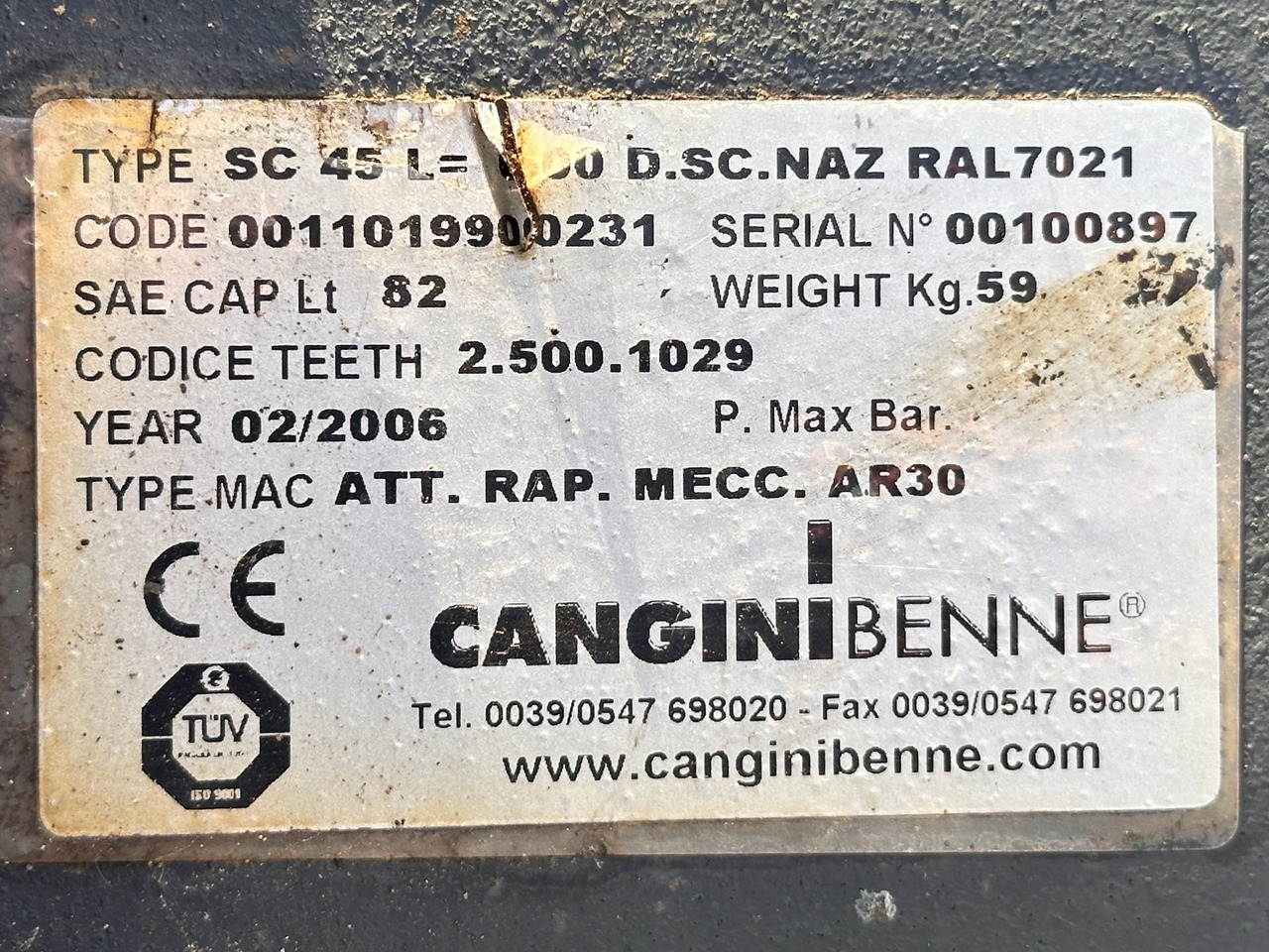 Ковш CANGINI BENNE SC45: фото 2