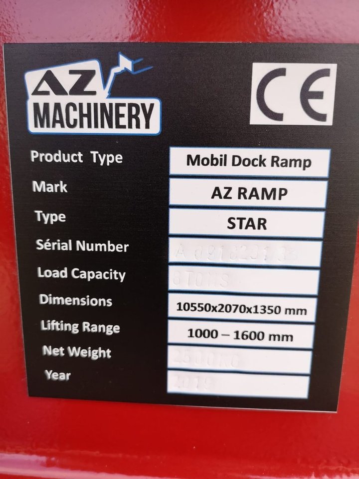 Новый Погрузочная рампа AZ RAMP STAR- 10T-ZR mobile loading ramp: фото 16