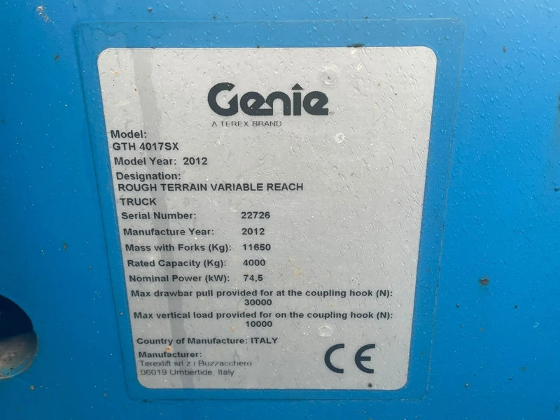 Телескопический погрузчик Genie GTH 4017 SX | HYDRAULIC FORKS | 4 TON | 17 METER: фото 21