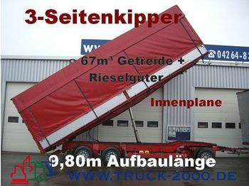 KEMPF 3-Seiten Getreidekipper 67m³   9.80m Aufbaulänge - Прицеп-цистерна