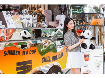 Новый Торговый прицеп для транспортировки пищевых продуктов YOWON shiny stainless steel food vending cart mobile stream line trailer: фото 4