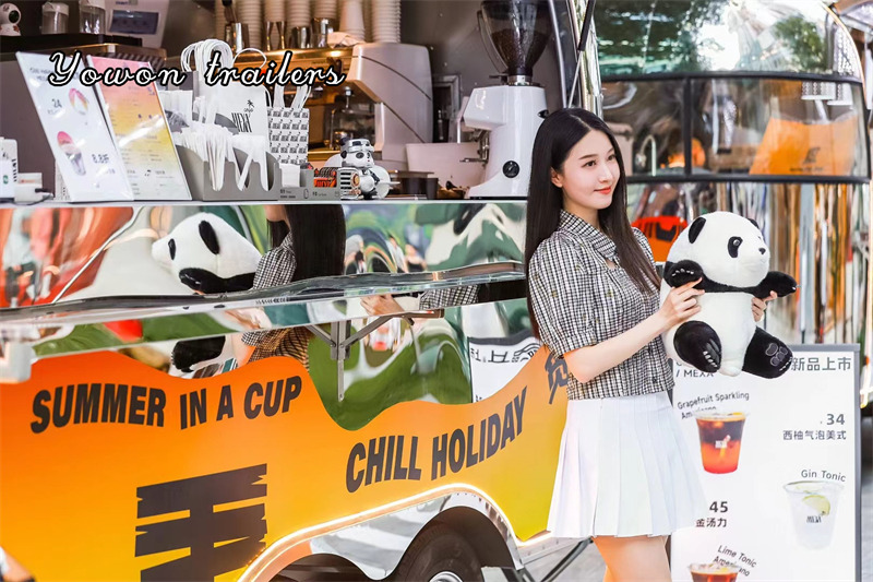 Новый Торговый прицеп для транспортировки пищевых продуктов YOWON shiny stainless steel food vending cart mobile stream line trailer: фото 4