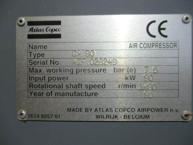 Воздушный компрессор Atlas-Copco GA 90: фото 13