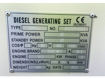 Электрогенератор Beinei 4M18 - 22 kVA Generator - DPX-20900: фото 4