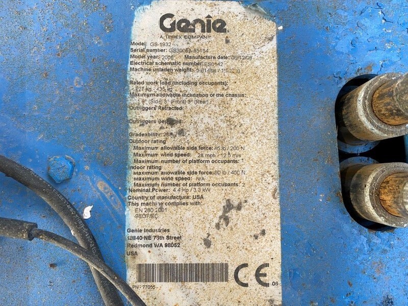 Ножничный подъемник Genie GS 1932 Elektrische Schaarhoogwerker 7.8 meter werkhoogte 304 uur !: фото 5