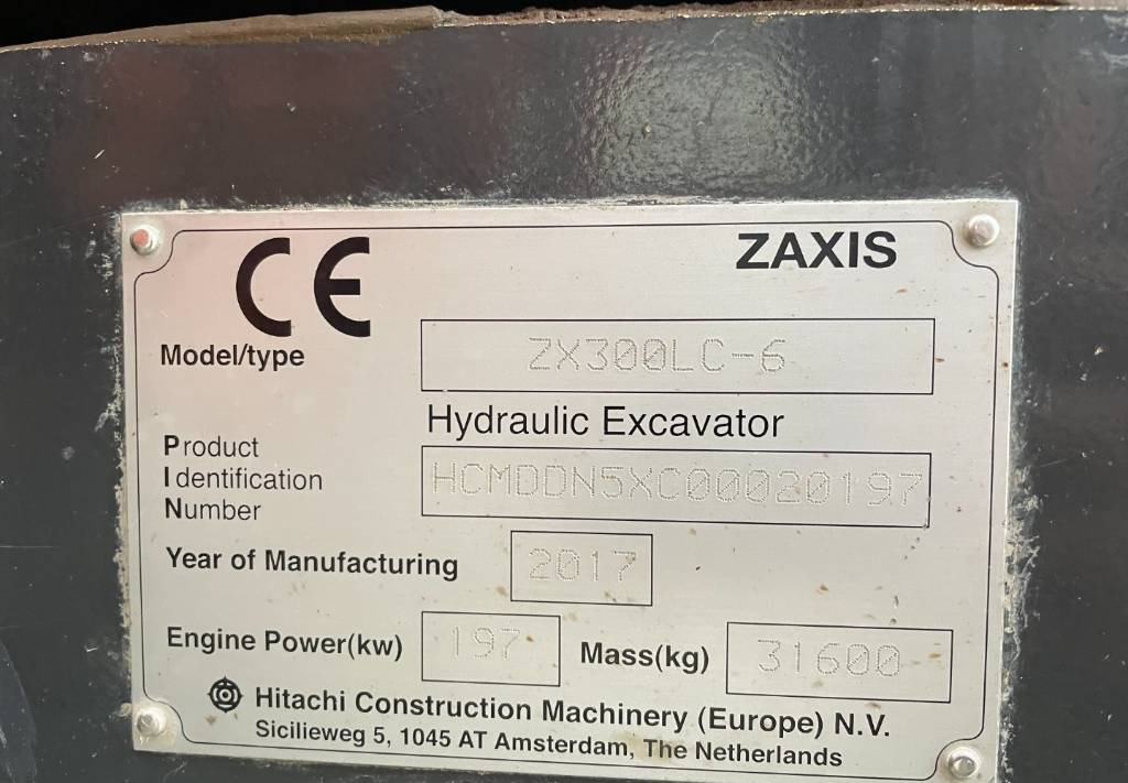 Гусеничный экскаватор Hitachi ZX 300 LC-6 -- ZX300 LC-6: фото 13