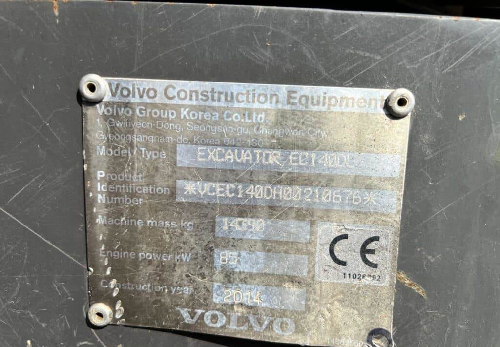 Гусеничный экскаватор Volvo EC140DL: фото 18