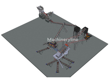 POLYGONMACH 350 tons per hour stationary crushing, screening, plant - Дробилка