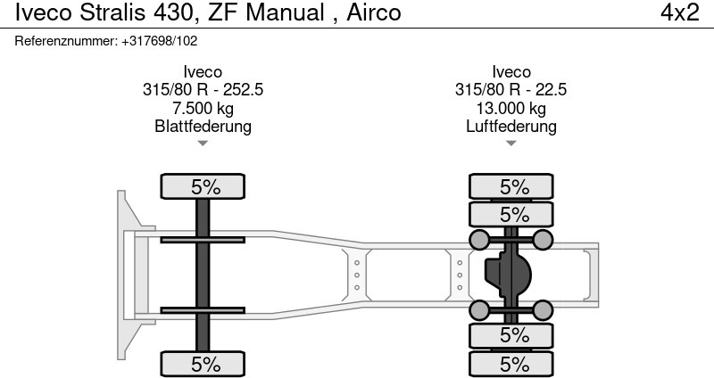 Тягач Iveco Stralis 430, ZF Manual , Airco: фото 15