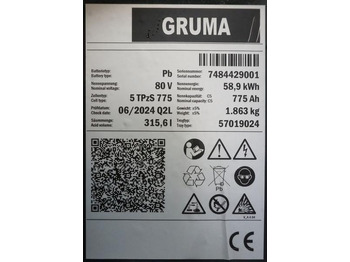 Аккумулятор GRUMA 80 Volt 5 PzS 775 Ah: фото 5