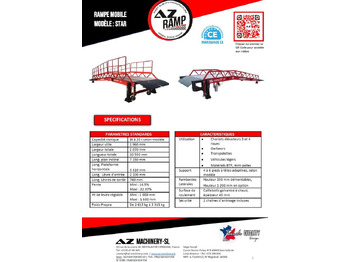 Новый Погрузочная рампа **RENTAL** Loading Ramp with with hydraulic tilting bridge -  AZ RAMP - STAR- 8T. 8 ton capacity: фото 4