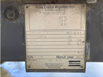 Воздушный компрессор Atlas-Copco XAS 37 KD: фото 4