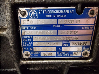 Коробка передач ZF Ecolite 6S800TO / STO8006 Volvo Spec Gearbox: фото 2