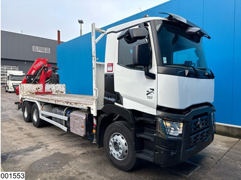 Грузовик бортовой/ Платформа, Автоманипулятор Renault C 380 6x4, EURO 6, Fassi, Steel suspension, Remote: фото 3