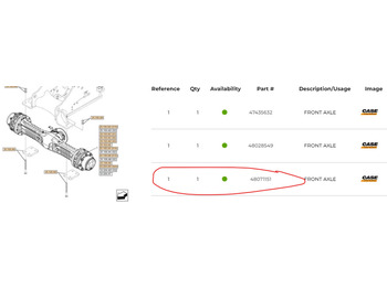 Передняя ось CASE
