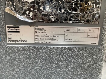 Воздушный компрессор Atlas-Copco LXS 111 1.1 kW 10 bar 125 L / min zuigercompressor met 50 liter ketel: фото 3