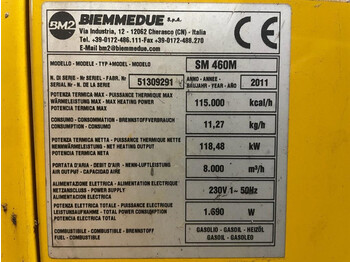 Тепловая пушка Dieselheater Air to Air SM 460M 119 kW - 8000 m3 / h Diesel Heater Kachel: фото 3