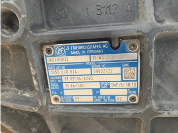 Коробка передач для Грузовиков ASTRONIC 12AS 2131 TD WITH INTARDER EST52 MAN TGX: фото 4