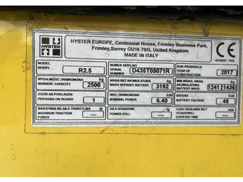 Ричтрак Hyster R2.5: фото 4