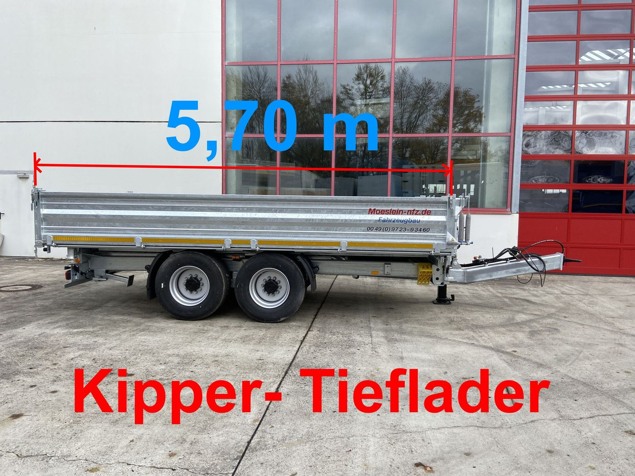 Самосвальный прицеп Möslein  14 t Kipper Tieflader 5,70 m lang, Breite Reife: фото 1