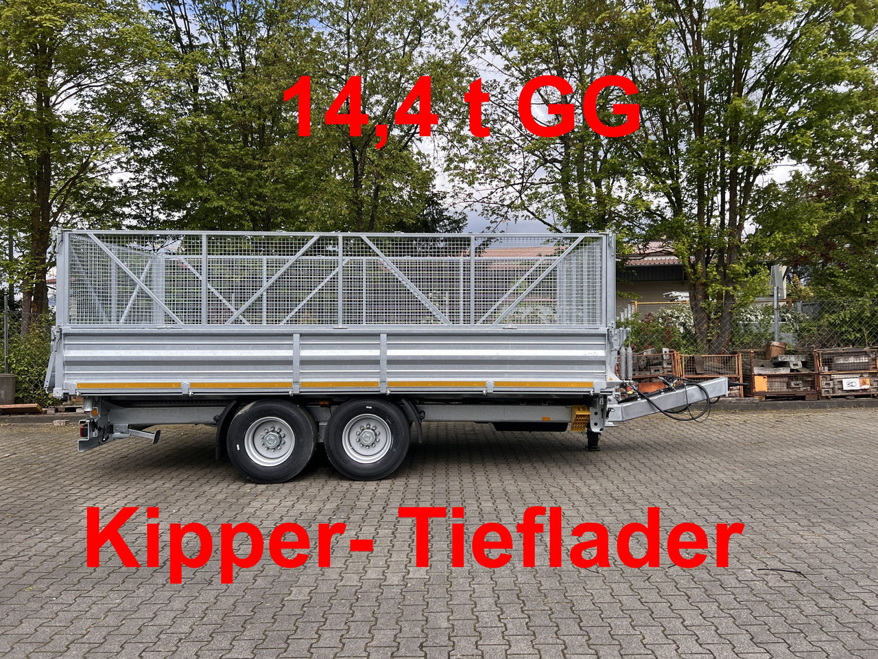Möslein TTD 14 5,70 m 14 t Tandem- Kipper Tieflader 5,70 m lang, Breite Reifen-- Neufahrzeug -- - Самосвальный прицеп: фото 1 Möslein TTD 14 5,70 m 14 t Tandem- Kipper Tieflader 5,70 m lang, Breite Reifen-- Neufahrzeug -- - Самосвальный прицеп: фото 1