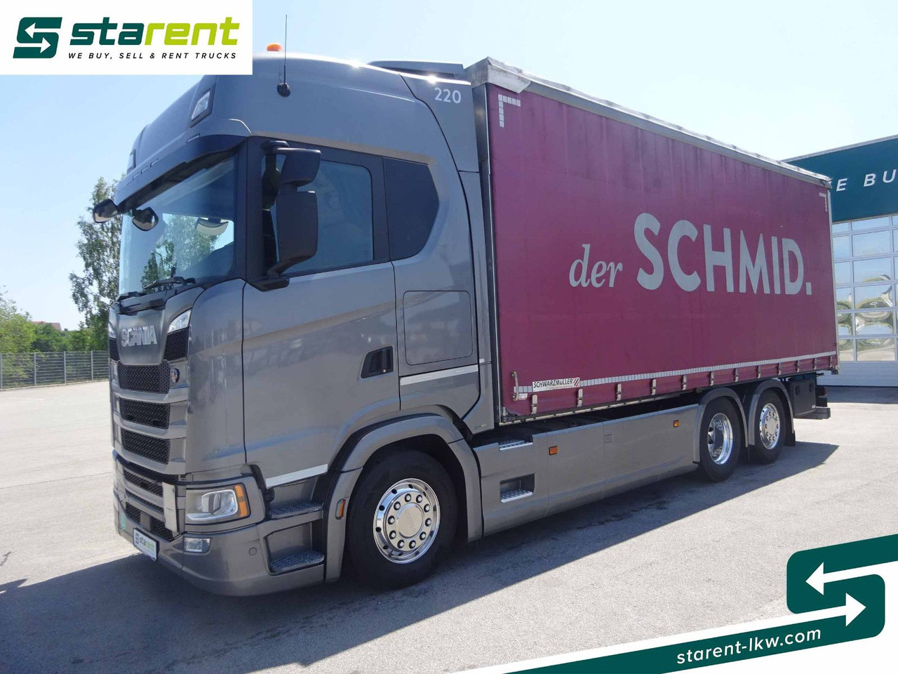 Scania S500 Planen Aufbau Schwarzmüller 6x2, Standklima - Тентованный грузовик: фото 1 Scania S500 Planen Aufbau Schwarzmüller 6x2, Standklima - Тентованный грузовик: фото 1