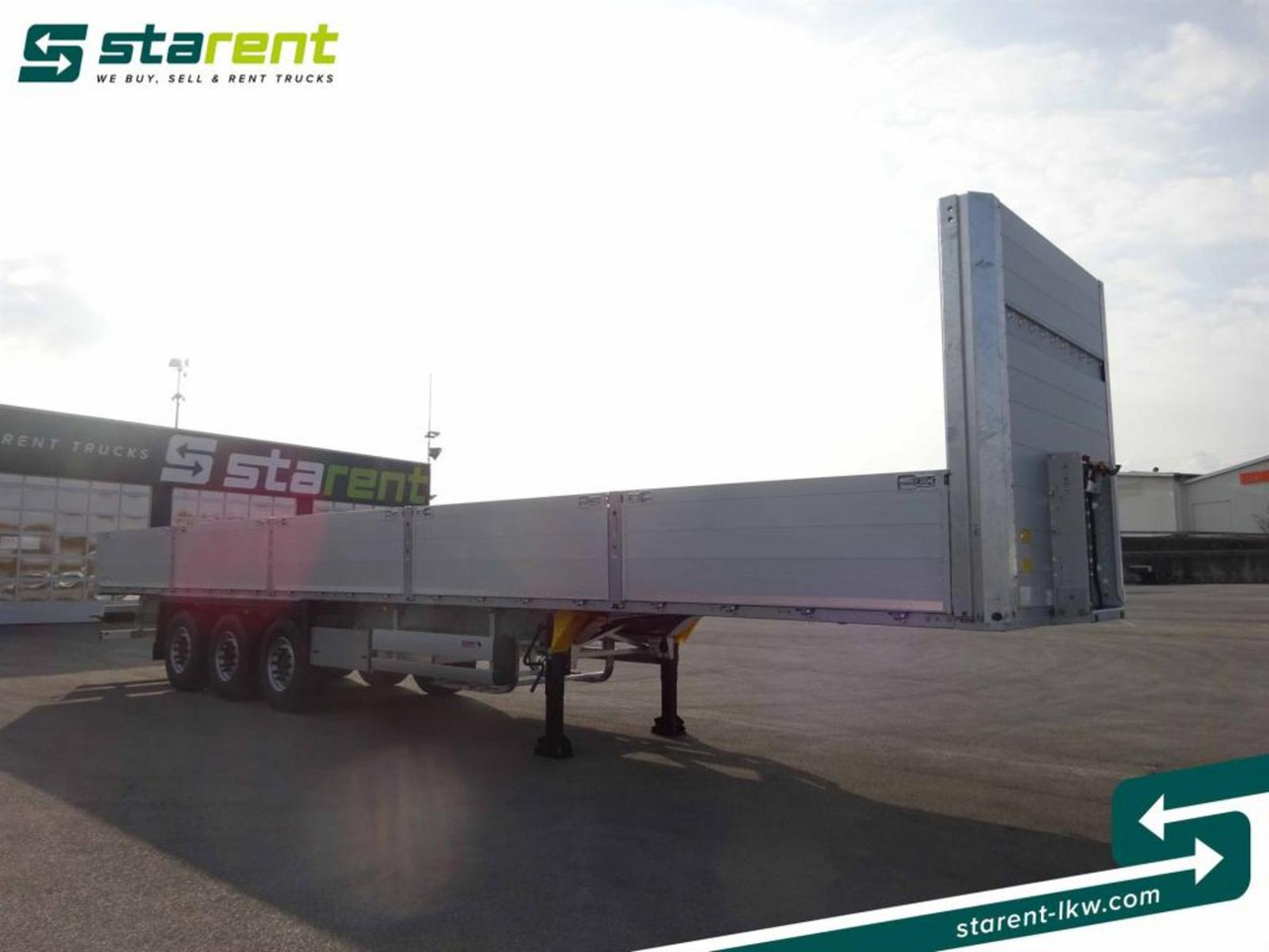 Schmitz Baustofftrailer Liftachse Rungen 80cm Bordwände - Полуприцеп бортовой/ Платформа: фото 3 Schmitz Baustofftrailer Liftachse Rungen 80cm Bordwände - Полуприцеп бортовой/ Платформа: фото 3