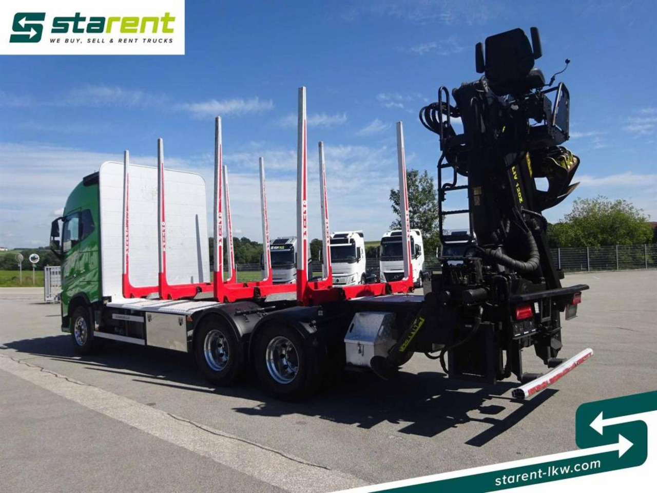 Лесовоз Volvo FH16 750 6x4 Holzaufbau mit Kran (Tajfun LIV120Z): фото 7