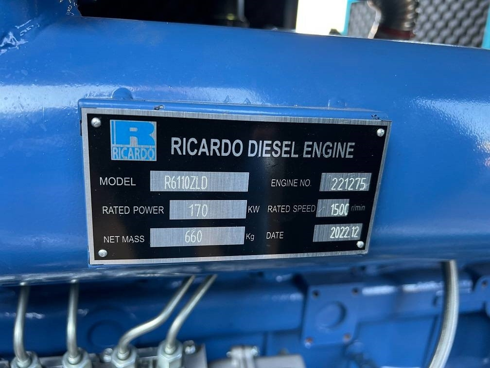 Новый Электрогенератор Ricardo 200KVA (160KW) SILENT GENERATOR 3 PHASE 50HZ 400V: фото 8 Новый Электрогенератор Ricardo 200KVA (160KW) SILENT GENERATOR 3 PHASE 50HZ 400V: фото 8