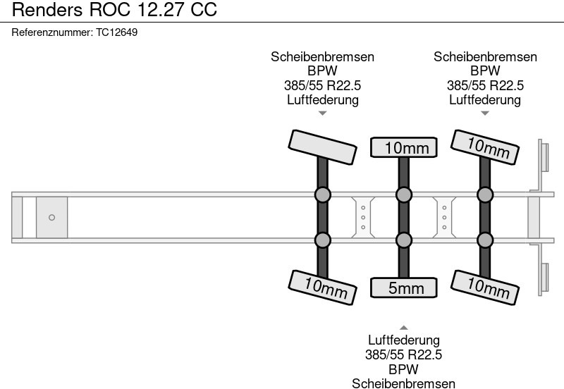 Полуприцеп-контейнеровоз/ Сменный кузов Renders ROC 12.27 CC: фото 11 Полуприцеп-контейнеровоз/ Сменный кузов Renders ROC 12.27 CC: фото 11