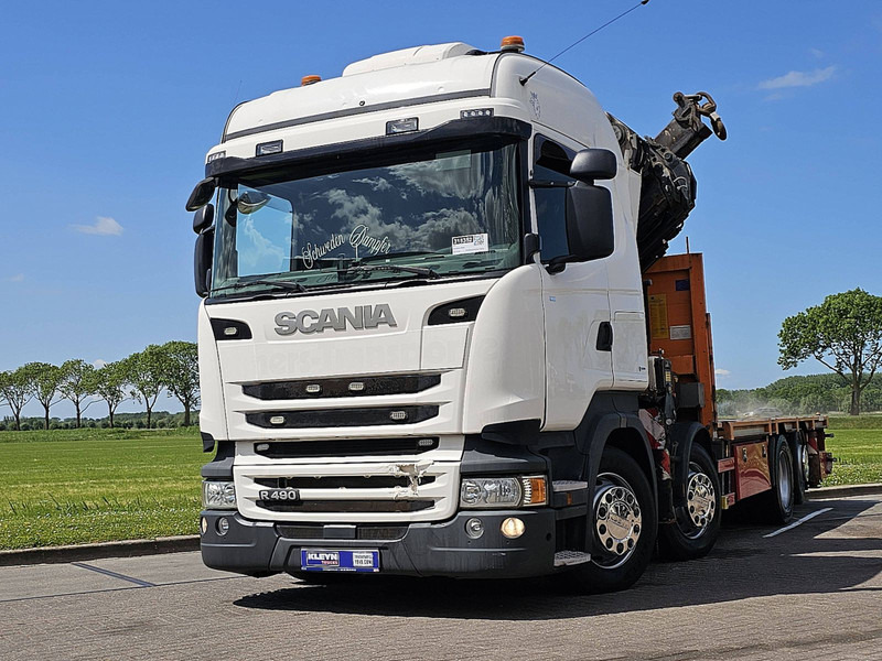 Scania R490 HMF 6020 - Грузовик бортовой/ Платформа, Автоманипулятор: фото 1 Scania R490 HMF 6020 - Грузовик бортовой/ Платформа, Автоманипулятор: фото 1