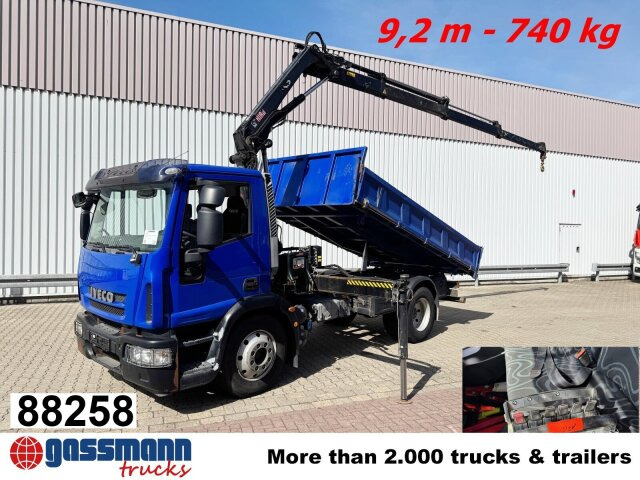 Iveco EuroCargo ML120E28K 4x2 mit Kran Hiab XS088 ES-3 - Самосвал, Автоманипулятор: фото 1 Iveco EuroCargo ML120E28K 4x2 mit Kran Hiab XS088 ES-3 - Самосвал, Автоманипулятор: фото 1