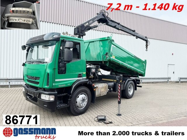 Iveco EuroCargo ML160E28 4x2 mit Kran Hiab XS 088 ES-2 - Самосвал, Автоманипулятор: фото 1 Iveco EuroCargo ML160E28 4x2 mit Kran Hiab XS 088 ES-2 - Самосвал, Автоманипулятор: фото 1