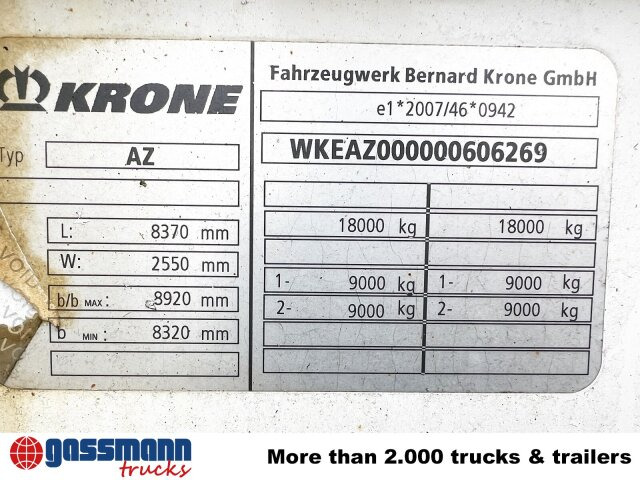 Krone AZP 18 Baustoffanhänger - Прицеп бортовой/ Платформа: фото 3 Krone AZP 18 Baustoffanhänger - Прицеп бортовой/ Платформа: фото 3