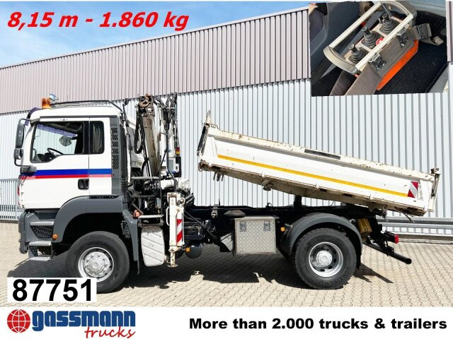 MAN TGA 18.440 4x4 BB mit Kran Atlas AK 165.2E, Funk - Самосвал, Автоманипулятор: фото 1 MAN TGA 18.440 4x4 BB mit Kran Atlas AK 165.2E, Funk - Самосвал, Автоманипулятор: фото 1