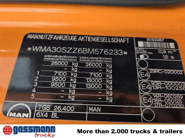 MAN TGS 26.400 6X4 BL - Грузовик-шасси: фото 5 MAN TGS 26.400 6X4 BL - Грузовик-шасси: фото 5