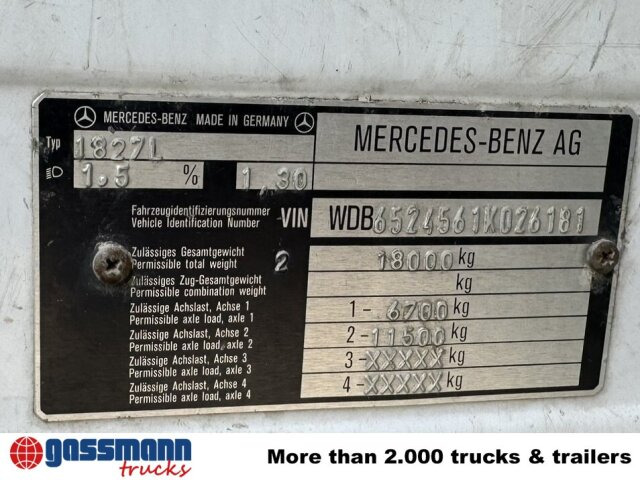 Mercedes-Benz SK 1827L 4x2 - Грузовик бортовой/ Платформа: фото 5 Mercedes-Benz SK 1827L 4x2 - Грузовик бортовой/ Платформа: фото 5