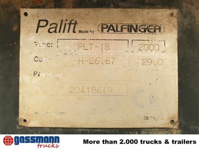 Palfinger Palift PLT-18 Abrollanlage - Система портальной погрузки/ Мультилифт: фото 4 Palfinger Palift PLT-18 Abrollanlage - Система портальной погрузки/ Мультилифт: фото 4