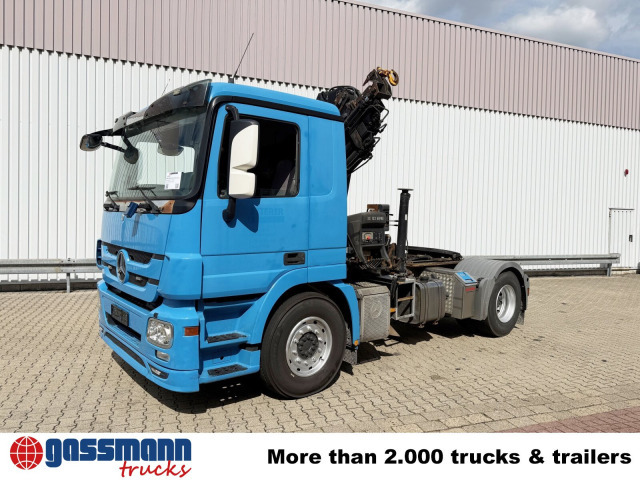 Тягач Mercedes-Benz Actros 1844 LS 4x2 mit Kran Hiab 122 E-5 HiPro,: фото 8