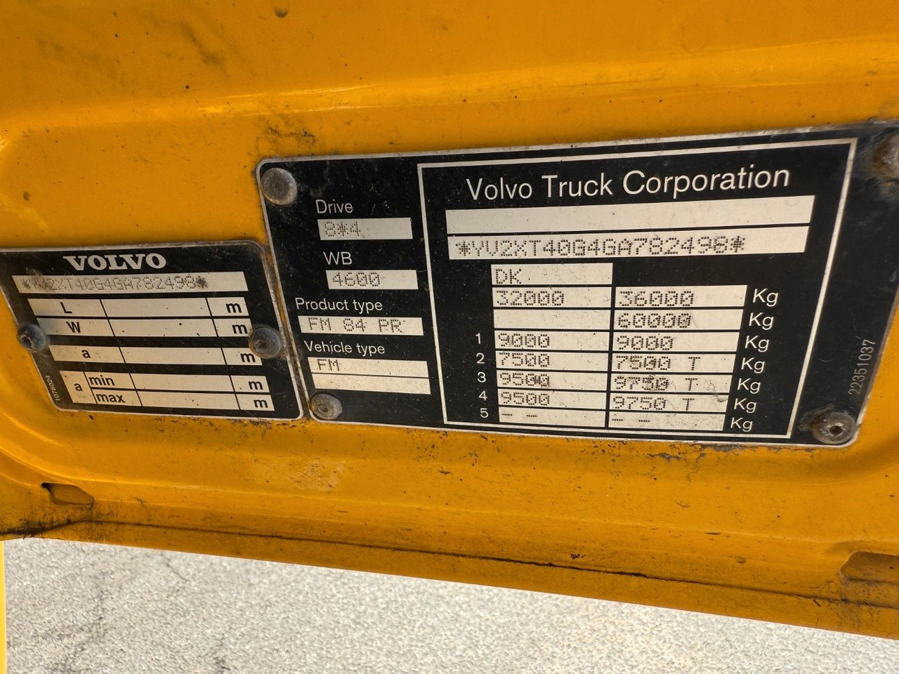 Самосвал Volvo FMX500 8x4/4 Steel tipper Volvo FMX500 8x4/4 Steel tipper / Kipper: фото 9