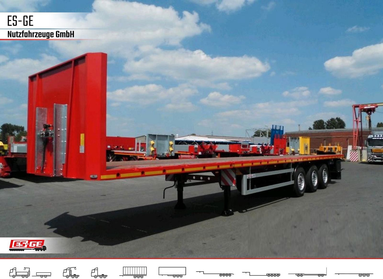 ES-GE 3-Achs Sattelanhänger - Rungen + CV - Полуприцеп бортовой/ Платформа: фото 1 ES-GE 3-Achs Sattelanhänger - Rungen + CV - Полуприцеп бортовой/ Платформа: фото 1