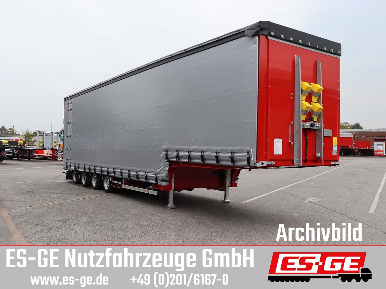 ES-GE 4-Achs-Satteltieflader mit Curtainsider-Aufbau - Низкорамный полуприцеп: фото 4 ES-GE 4-Achs-Satteltieflader mit Curtainsider-Aufbau - Низкорамный полуприцеп: фото 4