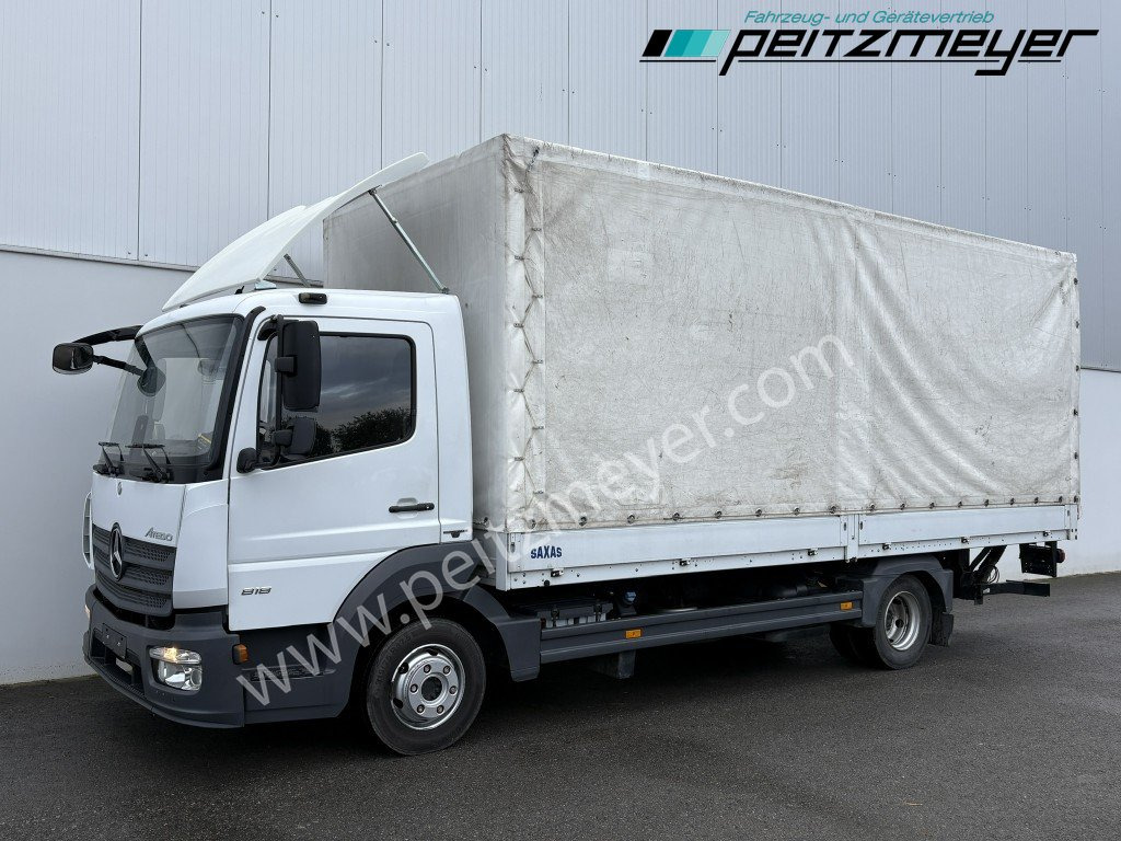MERCEDES-BENZ Atego 818 L Pritsche + LBW, Klima, 3 Sitzer, 94 tkm - Тентованный грузовик: фото 1 MERCEDES-BENZ Atego 818 L Pritsche + LBW, Klima, 3 Sitzer, 94 tkm - Тентованный грузовик: фото 1