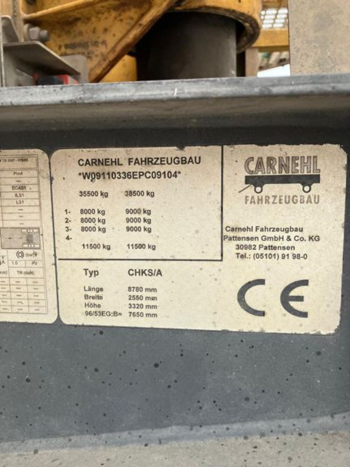 CARNEHL CARNEHL Kippauflieger Kippauflieger CHKS / A - Самосвальный полуприцеп: фото 4 CARNEHL CARNEHL Kippauflieger Kippauflieger CHKS / A - Самосвальный полуприцеп: фото 4