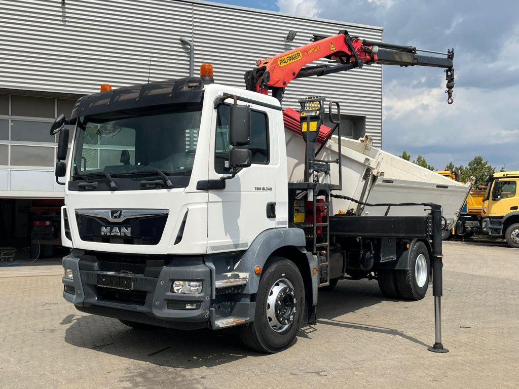 MAN TG-M 18.340 4x2 2-Achs Kipper Kran Palf. PK 130 - Самосвал, Автоманипулятор: фото 1 MAN TG-M 18.340 4x2 2-Achs Kipper Kran Palf. PK 130 - Самосвал, Автоманипулятор: фото 1