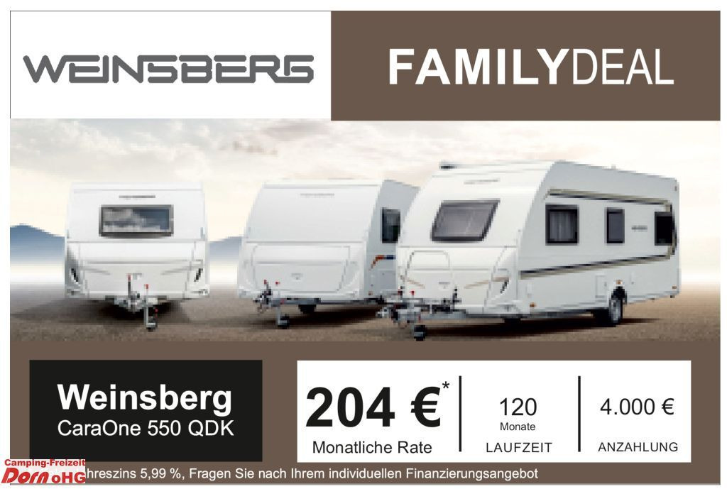 Weinsberg CaraOne 550 QDK Deckenschränke Weinsberg CaraOne 550 QDK Deckenschränke - Прицеп дача: фото 1 Weinsberg CaraOne 550 QDK Deckenschränke Weinsberg CaraOne 550 QDK Deckenschränke - Прицеп дача: фото 1
