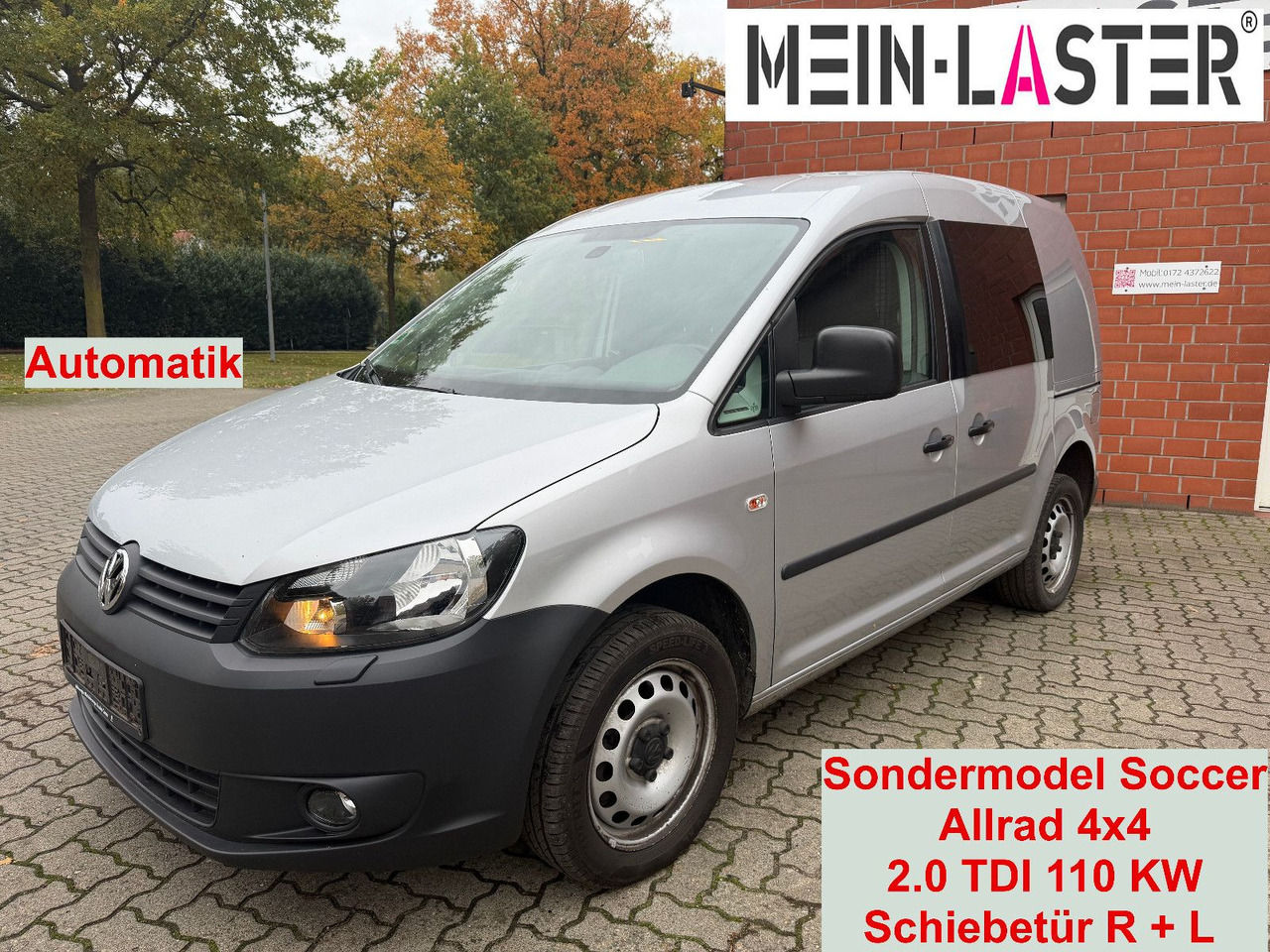 Volkswagen Caddy 2.0 TDI Kasten Soccer 4Motion Automatik - Цельнометаллический фургон: фото 1 Volkswagen Caddy 2.0 TDI Kasten Soccer 4Motion Automatik - Цельнометаллический фургон: фото 1
